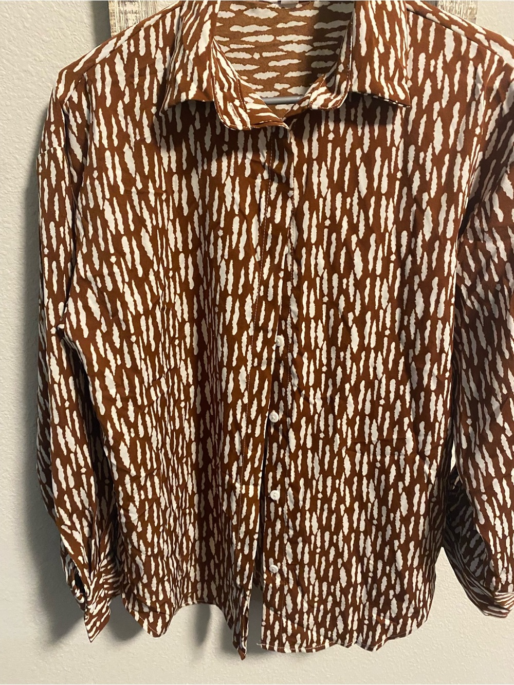 Women Brown Patterned Button-Front - Picture 3 of 7